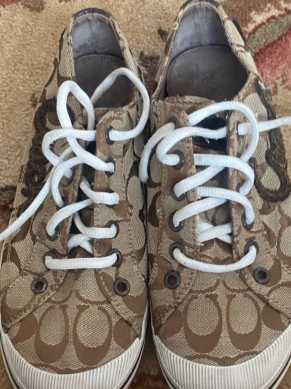 Coach Keely Sneakers Womens Signature Slip On Size 8.5